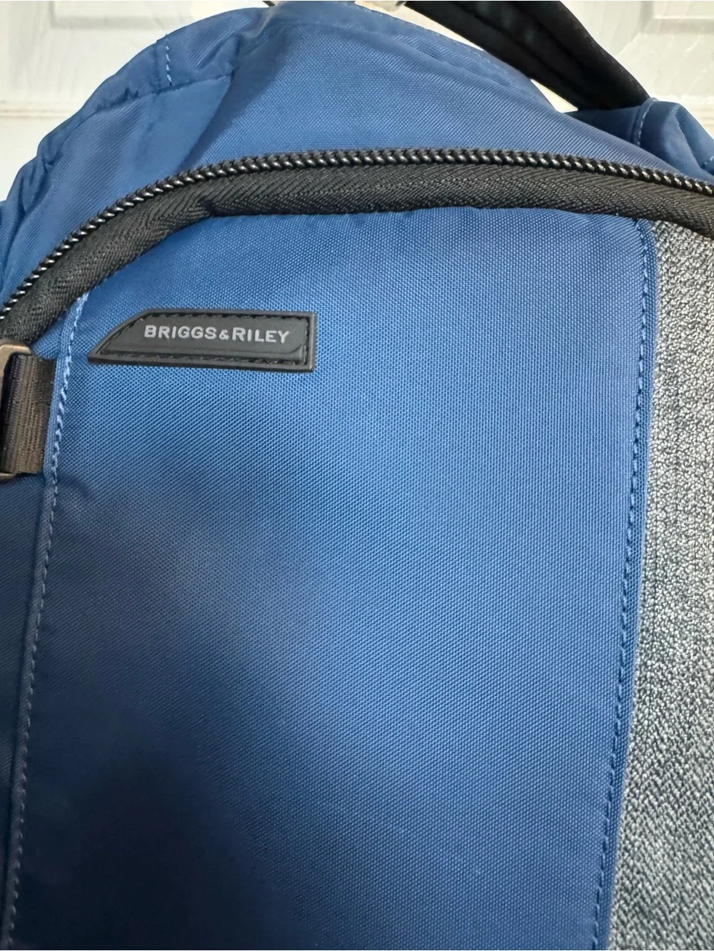 Briggs & Riley Blue Travel Backpack with Gray Accent